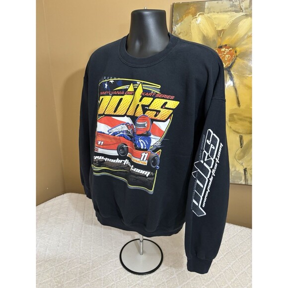 Gildan 2011 Pennsylvania Dirt Kart Series 2 Sided Sweatshirt Men’s Size XL - Picture 3 of 15